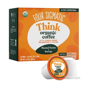 Cuatro K-Cups de café con hongos Sigmatic | Café tostado oscuro orgánico y de comercio justo - Imagen 1 de 12