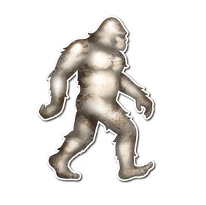 Sasquatch Yeti Bigfoot Decal Sticker for Car Truck Window Bumper American Flag - Picture 1 of 20