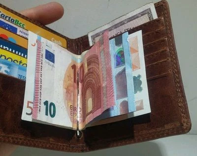 PORTAFOGLIO PELLE UOMO MADE IN ITALY FATTO A MANO PORTA 11 CARTE DI CREDITO  - Immagine 1 di 4