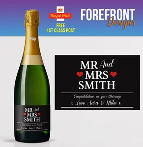 Personalised Champagne bottle label, Perfect Birthday/Wedding/Engagement Gift  - Picture 1 of 2