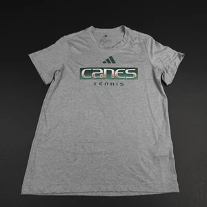 Miami Hurricanes adidas Short Sleeve Shirt Women's Gray New - Picture 1 of 8