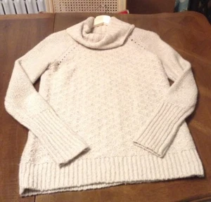 Ann Taylor Classic Beige Turtleneck Long Sweater Size XS - Picture 1 of 4