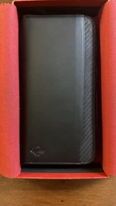 Genuine New Rare TOD'S for Ferrari Limited Bi-fold wallet Black/carbon Fiber - Picture 1 of 8