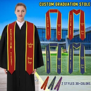 Personalized Graduation Stole 2025, Add Name, School Logo & Class Year - Picture 1 of 10