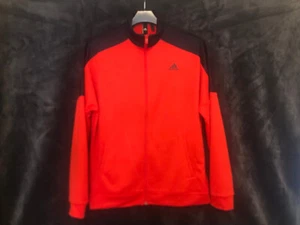 adidas Herren Trainingsjacke orange-rot Größe XL und Label auf dem Rücken - Bild 1 von 4