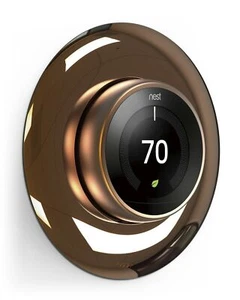 Cubierta de placa de pared para termostato Google Nest Learning - elago® [Bronce cromado] - Imagen 1 de 9