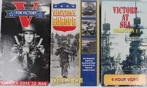 VICTORY AT SEA + VICTORY IN EUROPE + FOR VICTORY AMERICA GOES TO WAR *QUICK SHIP - Picture 1 of 3