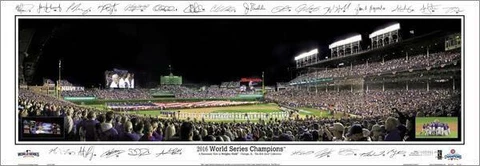 Chicago Cubs WORLD SERIES 2016 CHAMPS Wrigley Field Gm.3 Panoramic POSTER Print Cover