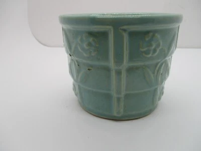 Robinson Ransbottom Seafoam Green Floral Flower Jardiniere Planter - Image 1 of 4