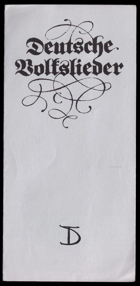 Theaterprogramm, Deutsches Theater Berlin, Deutsche Volkslieder, 1985 - Bild 1 von 1