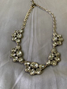 J Crew 18” Beautiful Jargoon Gold Claw Clasp Party Statement Piece - Bild 1 von 12