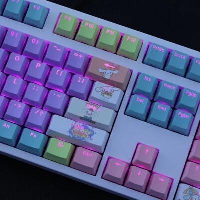 Cute Cinnamoroll baby Theme PBT Translucent Keycaps 108 OEM Height for Mechanica - Image 1 of 4