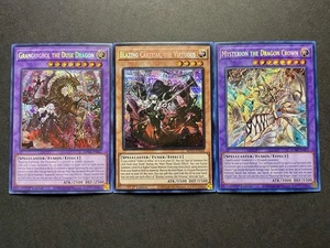 Blazing Cartesia, The Virtuous + Granguignol Dusk Dragon + Mysterion | YuGiOh! - Picture 1 of 1