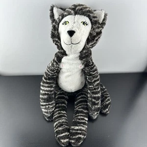 Ikea Gosig Katt Mama Mom Black White Tabby Cat Kitten Plush 18" Stuffed Doll HTF - Foto 1 di 6