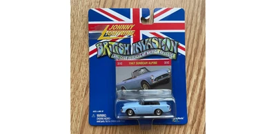 Johnny Lightning British Invasion 1967 Sunbeam Alpine Blue fundido a presión 1:64 Foto 1 de 2