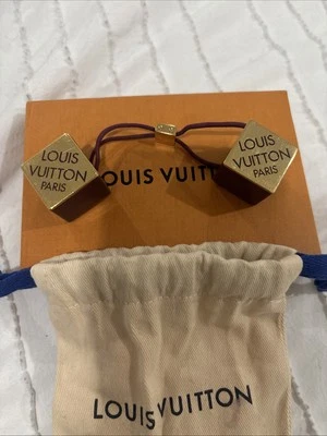 Louis Vuitton Gold Hair Tie/ Cubes Accessories  - Image 1 of 4
