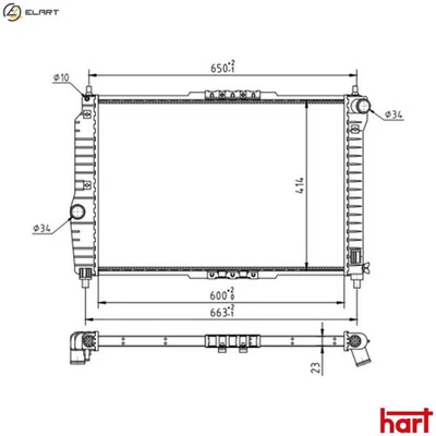RADIATOR ENGINE COOLING 608 099 FOR DAEWOO F14D3/F14S3 1.4L B12S1 1.2L 4cyl - Image 1 of 4