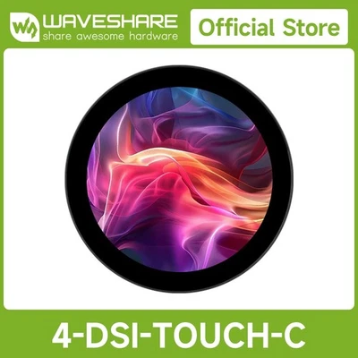 Waveshare 4inch DSI Round Capacitive Touch Display, 720×720 IPS Display 10-Point - Image 1 of 4