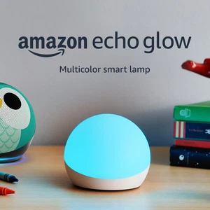 Echo Glow - Lámpara inteligente multicolor, funciona con Alexa - Imagen 1 de 12