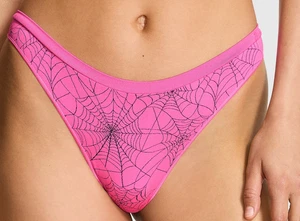Victoria's Secret PINK Halloween Spinnennetze Tanga Höschen nahtlos Stretch neu mit Etikett - Bild 1 von 3