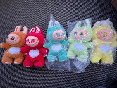 New Large Cuddly Labubu Vinyl Hard Face 30cm Teddy Soft Toy Boxed Gift