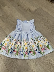 Kleinkind Mädchen 2T Nannette Baby Kleid Blumen Frühling Ostern - Bild 1 von 3