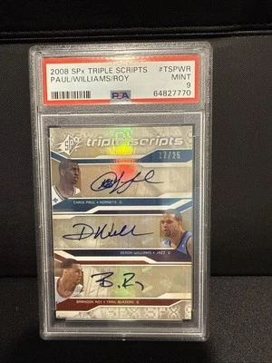 2008 SPX Triple Scripts Triple Auto Chris Paul, Deron Williams, Roy Auto /25 - Image 1 of 2