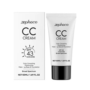 Base hidratante correctora de color crema Zephoco CC FPS 43 1,69 oz / - Imagen 1 de 17