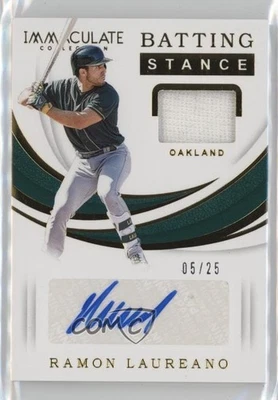 2019 Panini Immaculate Batting Stance /25 Ramon Laureano #BS-RL Rookie RC - Image 1 of 2