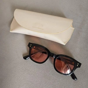 Gentle Monster Square Sunglasses Black Frame Polarized Red Lens Unisex JAPAN - Picture 1 of 10