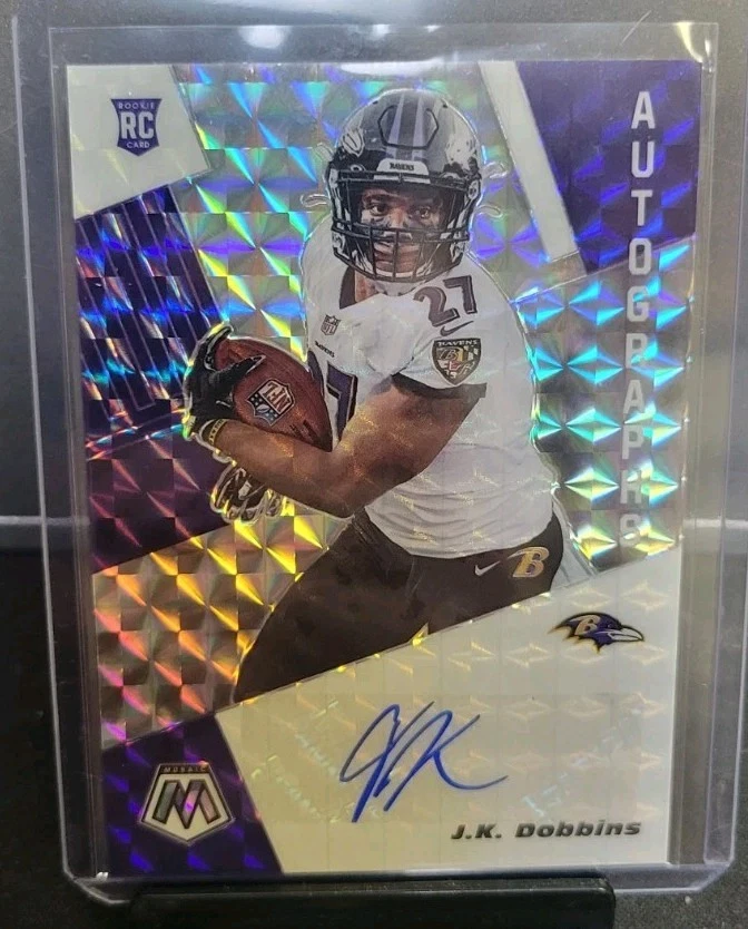 2020 Panini Mosaic - Rookie Autographs Mosaic J.K. Dobbins #RA23 (AU, RC) - Image 1 of 2