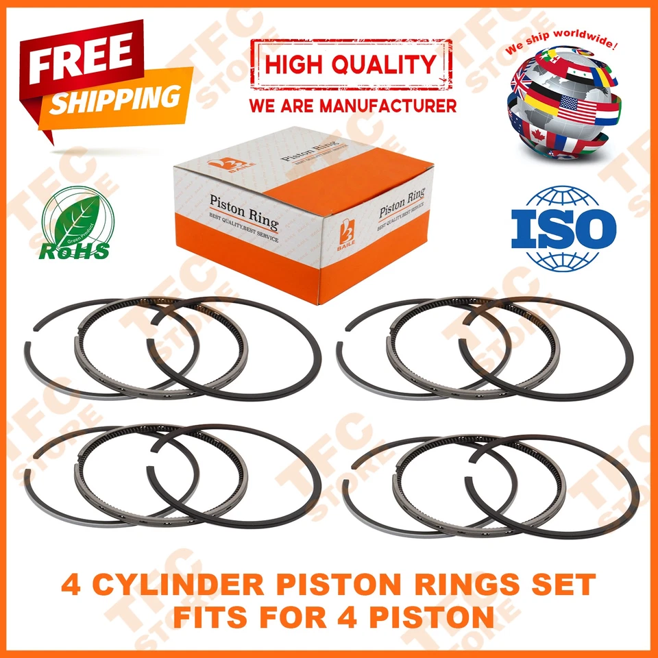 Juego de anillos de pistón para camioneta Mitsubishi Mighty Max 93-96 2,4 L SOHC 4G64 Foto 1 de 1