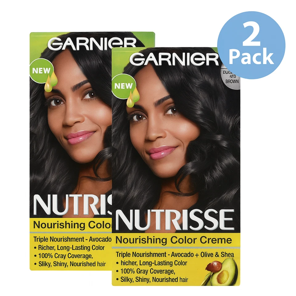 Garnier Nutrisse 31 Darkest Ash Brown Hair Color 2 Pack New - Image 1 of 1