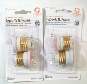 Nuevo Bussman Power Gear 20 AMP Time Delay Tipo T/TL Fusibles, Lote de 2 paquetes Jasco - Imagen 1 de 3