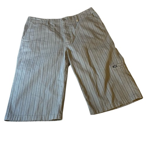 Bermuda vintage VANS pantaloncino uomo 34 grigio a righe skate cotone grunge thrash
