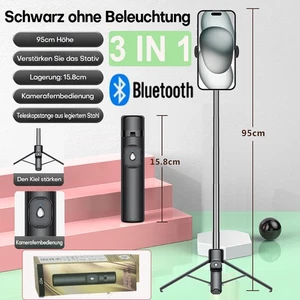 NEU 3-in-1 Selfie Stick Smartphone Handy Stativ Bluetooth for iPhone | Samsung - Bild 1 von 16