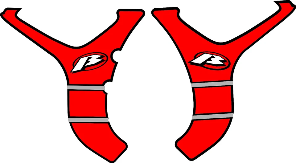 BETA REV 3 FRAME PROTECTOR Decals / Stickers Red Extra Thick Moto - X Quality - Image 1 of 1