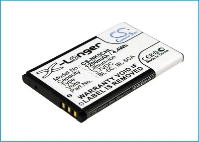Li-ion Battery for Nokia BL-5CB 1101 BR-5C BL-5CA BL-5C 1112 2270 6822 6555 NEW - Image 1 of 4
