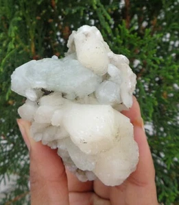 Green Apophyllite Crystals w/ Stilbite Minerals Specimen #H29 - Picture 1 of 4