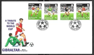 QE II - GIBRALTAR - TRIBUTE TO THE WORLD CUP FIRST DAY COVER - 23rd JAN 1998 - Picture 1 of 1