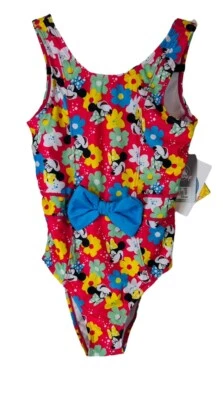 NUEVO CON ETIQUETAS Disney Store Minnie Mouse Adaptable 1 pieza Traje de Baño Niñas UPF 50+ Talla Grande Foto 1 de 4