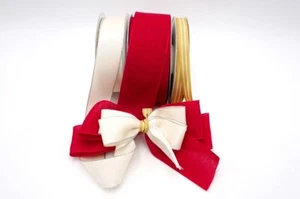 1.5" & 1/2" x 25YD+ 3/8" 20YD Classy Silver Lines & Stripes Ribbon - Picture 1 of 4