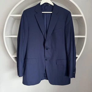 Blazer azul de lana resistente al agua de viaje CANALI para hombre talla 56 - Imagen 1 de 17