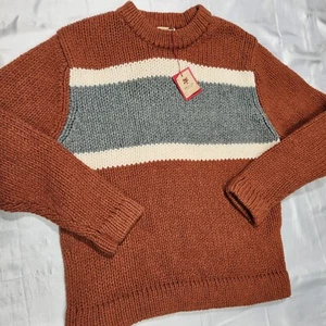 Vintage Grandpa Sweater Women XXL American Eagle Lambswool Blend Chunky Knit Y2K - Picture 1 of 7