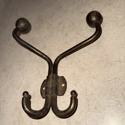 Antiguo gancho toalla bola abrigo baño bata gancho pasillo estante victoriano de colección decoración Foto 1 de 4