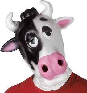 Cow Animal Mask, White/Black, One Size - Picture 1 of 1