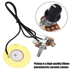 Piezo Contact Microphone Pickup Transducer for Violin Ukulele Guitar 1Pot 1 Jack