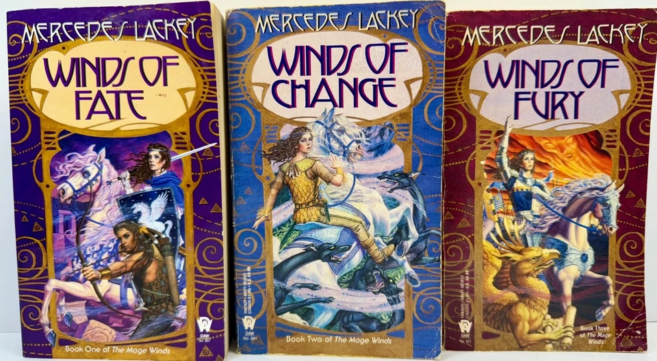 Mage Winds Series Mercedes Lackey Complete Set Books 1-3 Paperbacks Foto 1 de 4