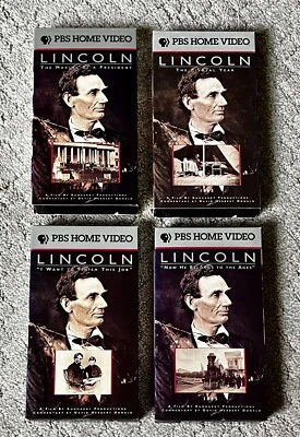 Lincoln VHS Time Life 4 Tape Set(1992) NARRATED BY JAMES EARL JONES Turner Home  - Image 1 of 4