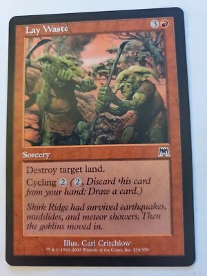 MTG Magic The Gathering Card Lay Waste Sorcery Red Onslaught 2002 - Image 1 of 2